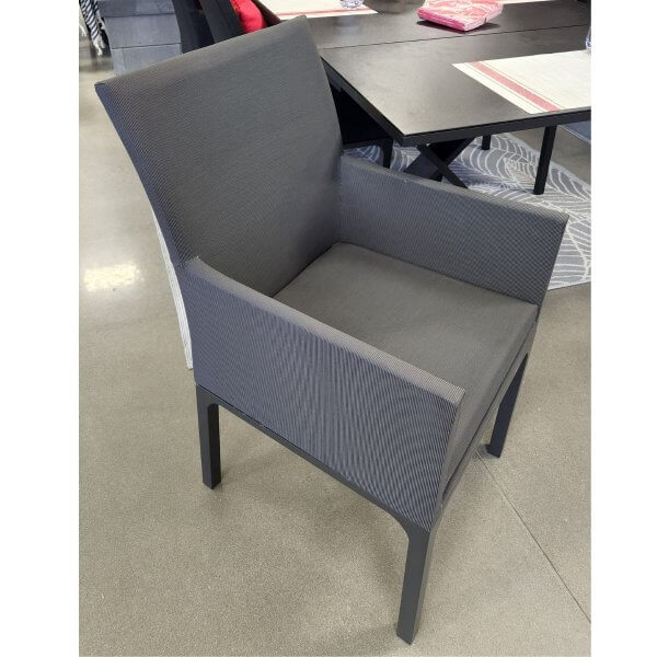 Chaise d'extérieur textilène grise