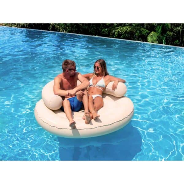 chaise ronde gonflable 2 places piscine